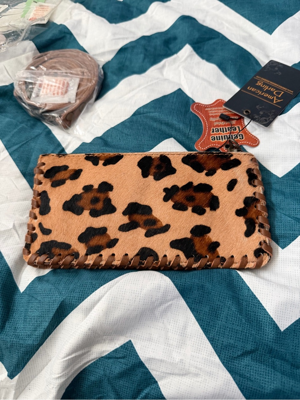 American Darling Leopard Print Phone Wallet - Tan, Brown, Black